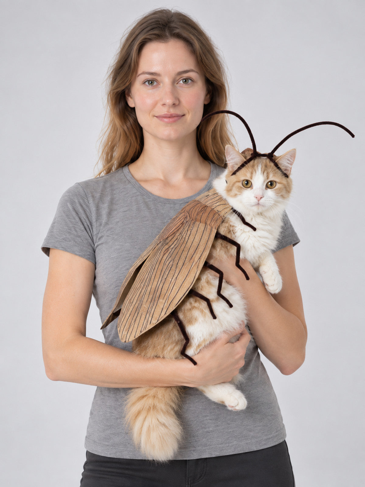 Cat Cockroach Costume with Wings and Antennae