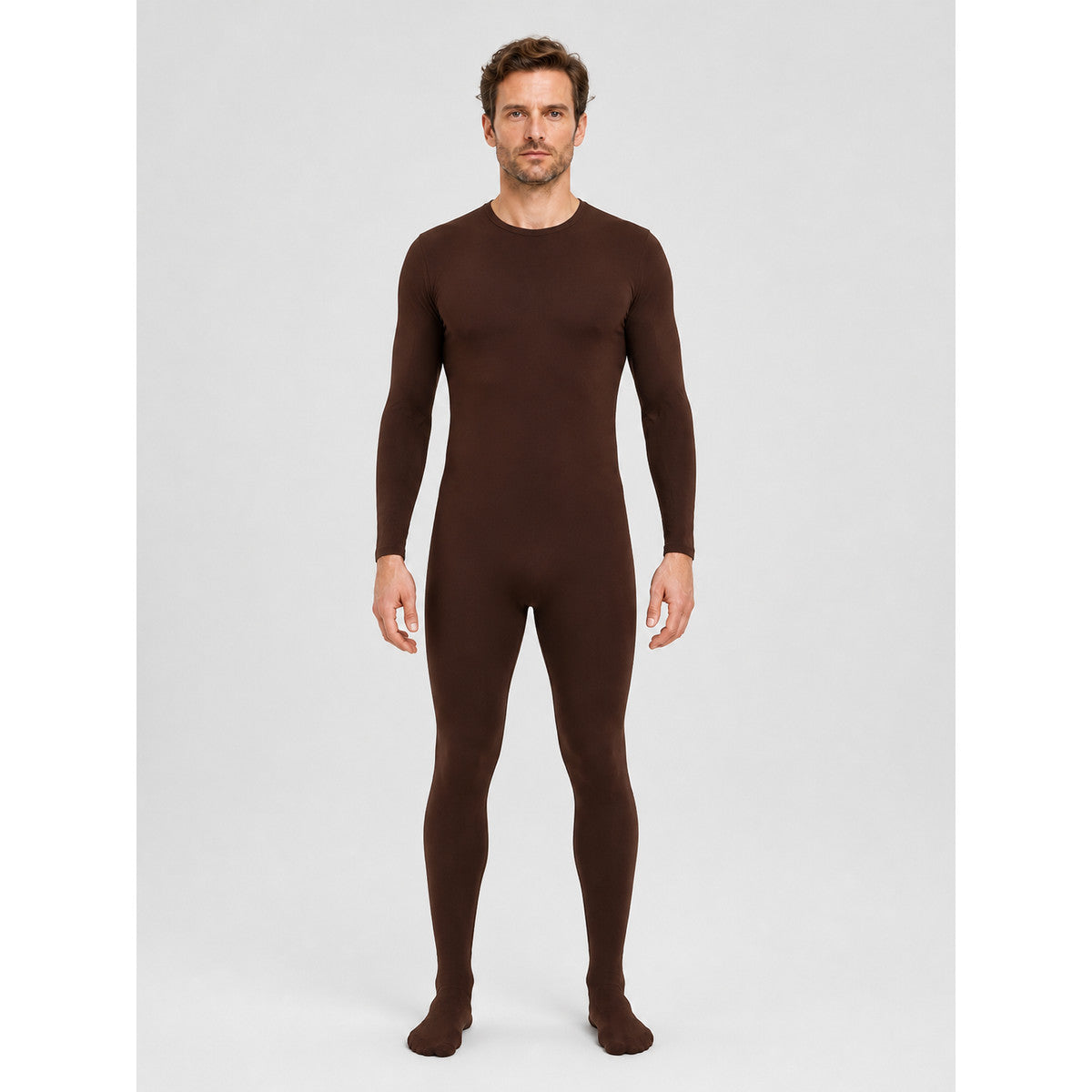 Zentai jumpsuit with covered feet and long sleeves