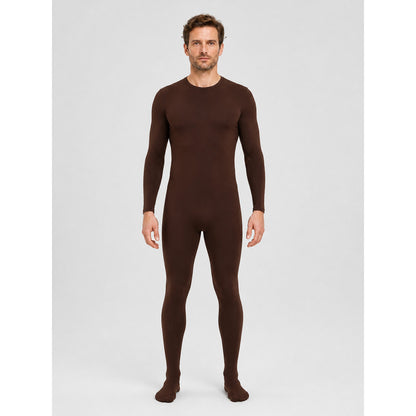 Zentai jumpsuit with covered feet and long sleeves