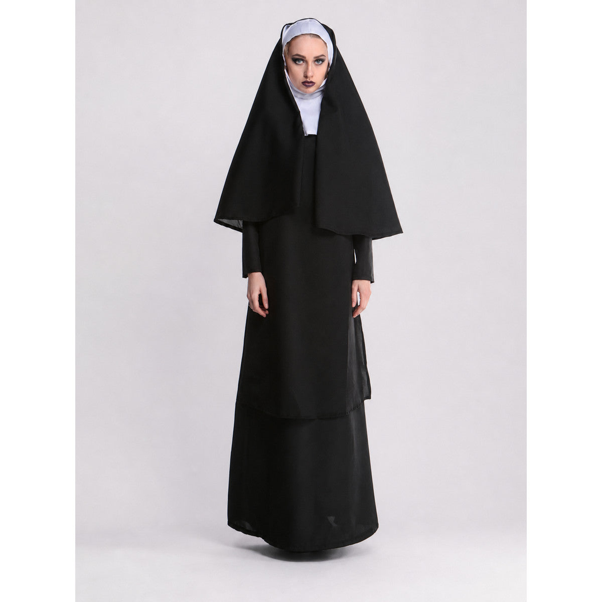 Carnival Costume for a Role-Playing Look, Black Cassock