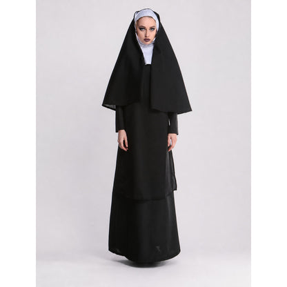 Carnival Costume for a Role-Playing Look, Black Cassock