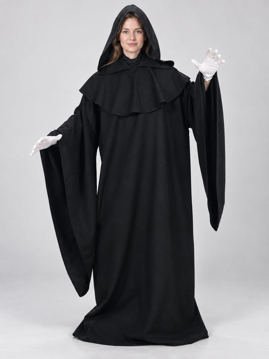 Vampire Costume: Robe, Hood, Gloves