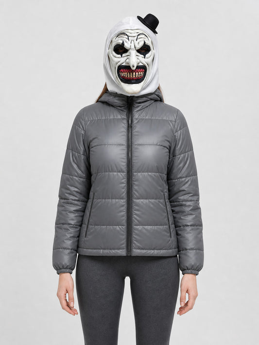 Scary Clown Mask with Hood for Cosplay front view