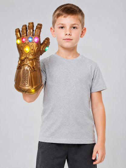 Glowing Bronze-Gold Gauntlet Glove on-model view