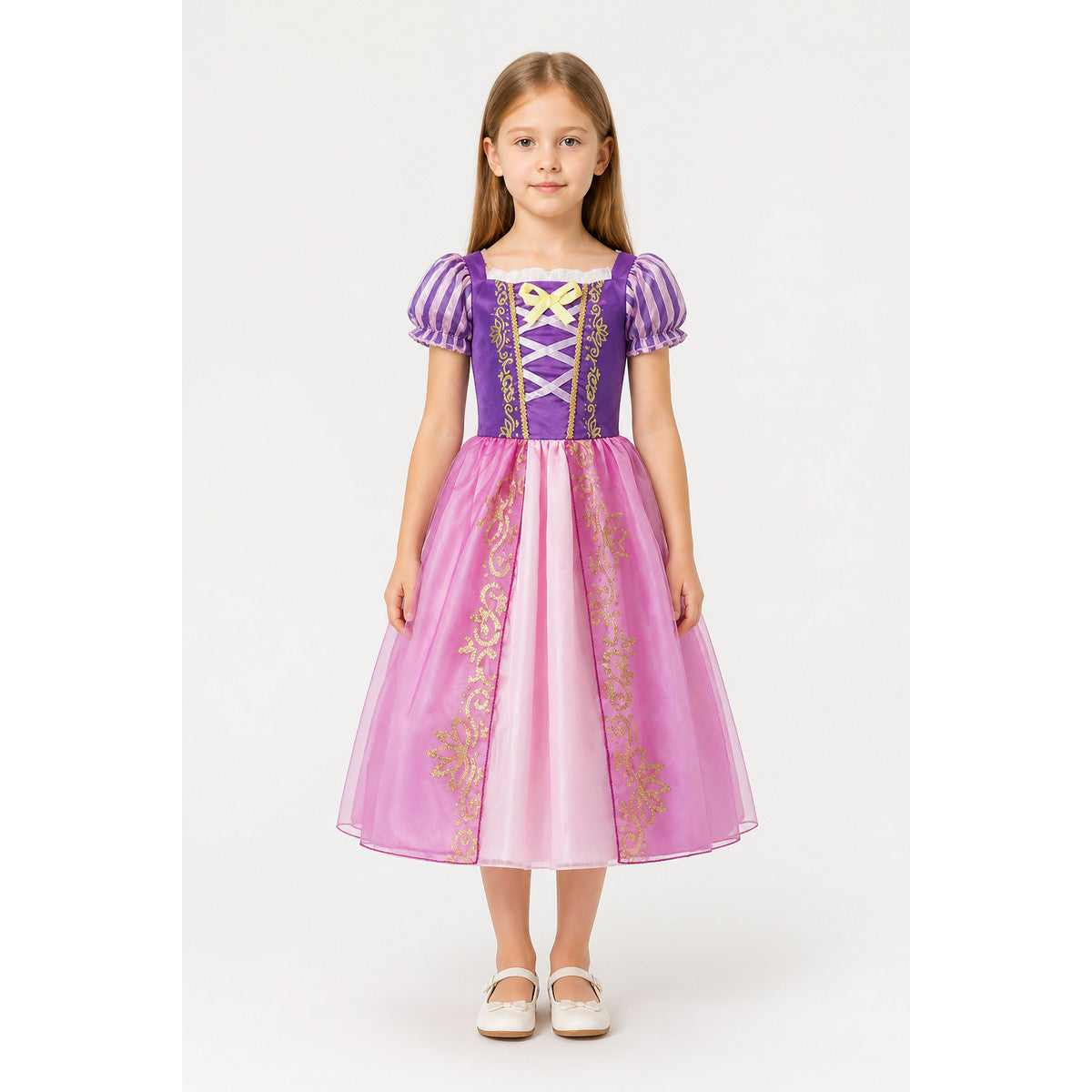 Rapunzel Princess Costume with Corset and Full Skirt main product view