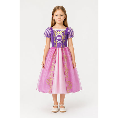 Rapunzel Princess Costume with Corset and Full Skirt main product view