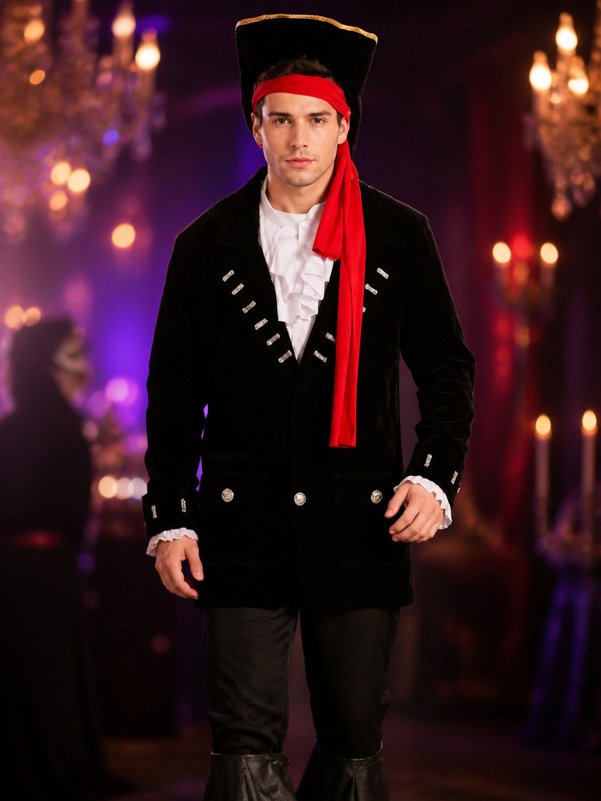 Captain Jack Pirate Costume for Halloween on-model view