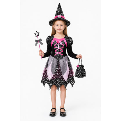 Halloween Costume: Dress, Hat, Wand, Bag main product view