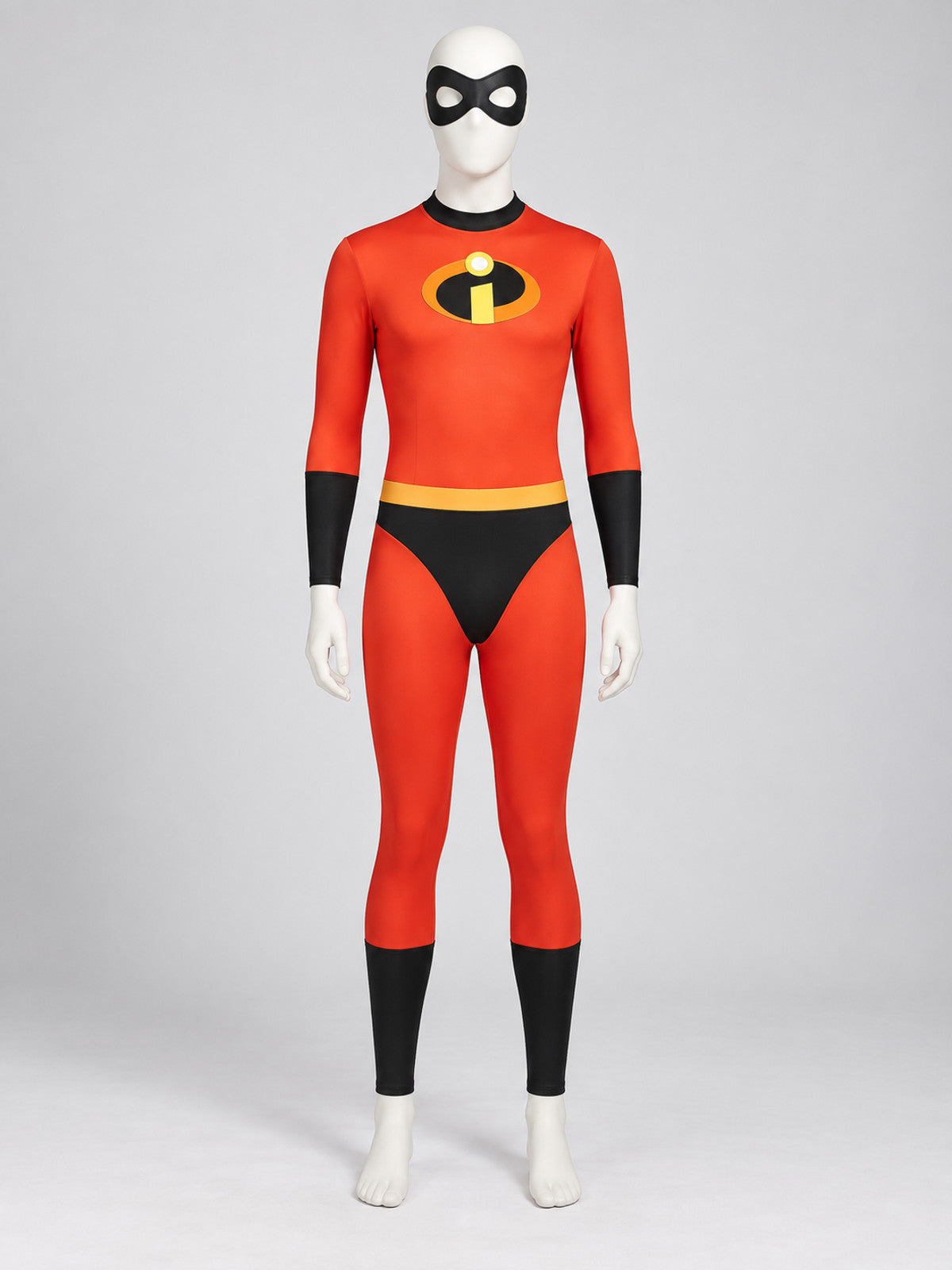 Superhero Costume Red Jumpsuit with Mask and Belt