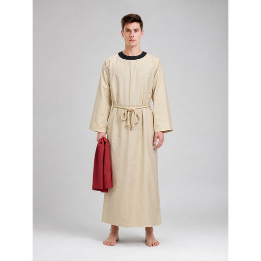 Jesus Costume with a Long Robe and Red Detail