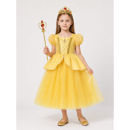 Princess Costume with Yellow Dress for Halloween main product view