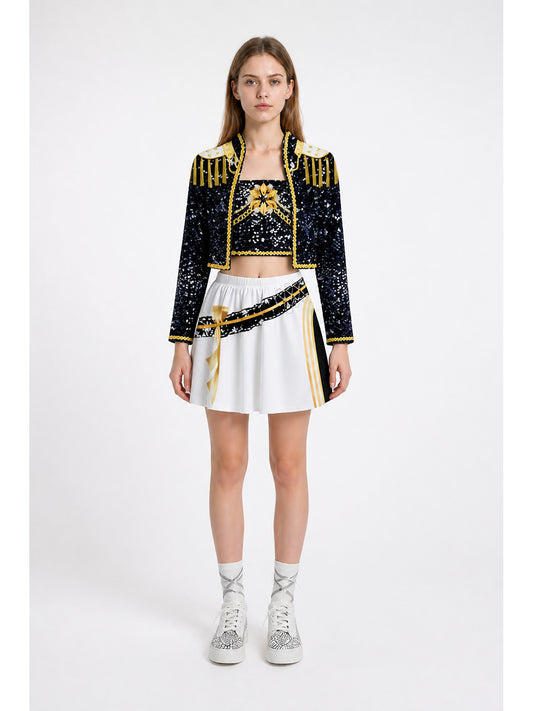 Children's Stage Costume with Sequins and Gold Decor main product view