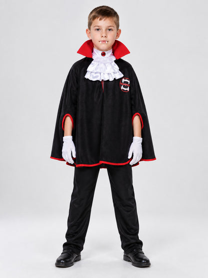 Children's Vampire-Style Costume Cape on-model view