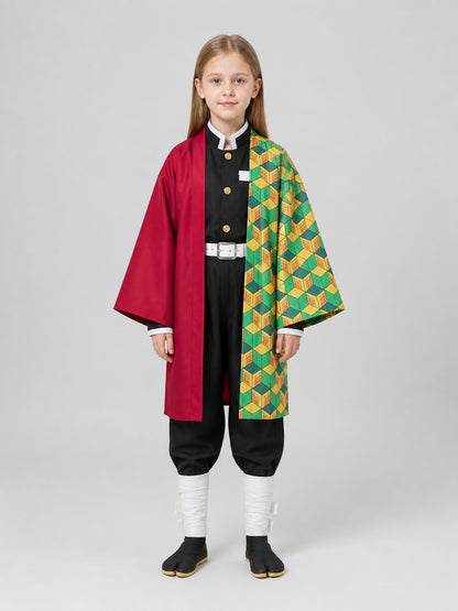 Tomioka Giyu Cosplay Costume, Set on-model view