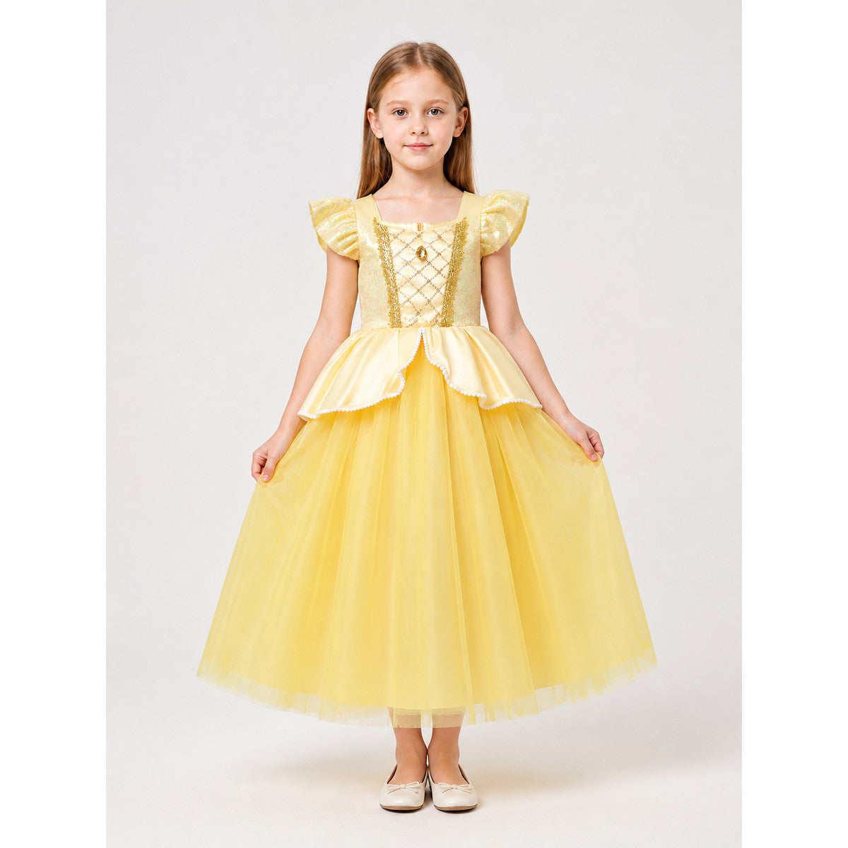 Yellow Princess Costume for Halloween main product view