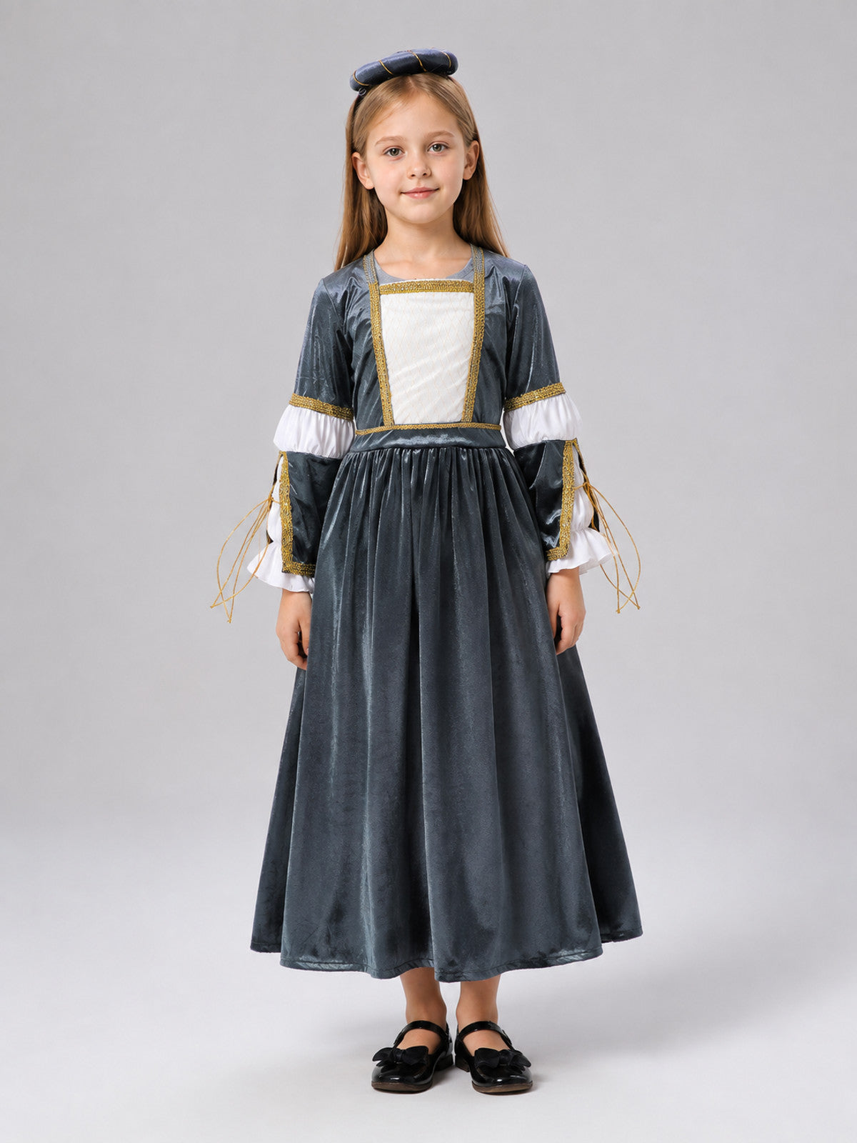 Children’s Carnival Dress with Headpiece on-model view