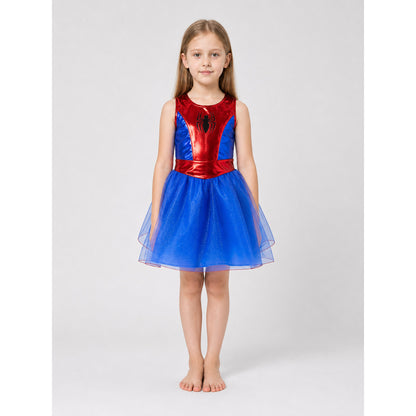 Superhero Costume: Dress and Mask on-model view