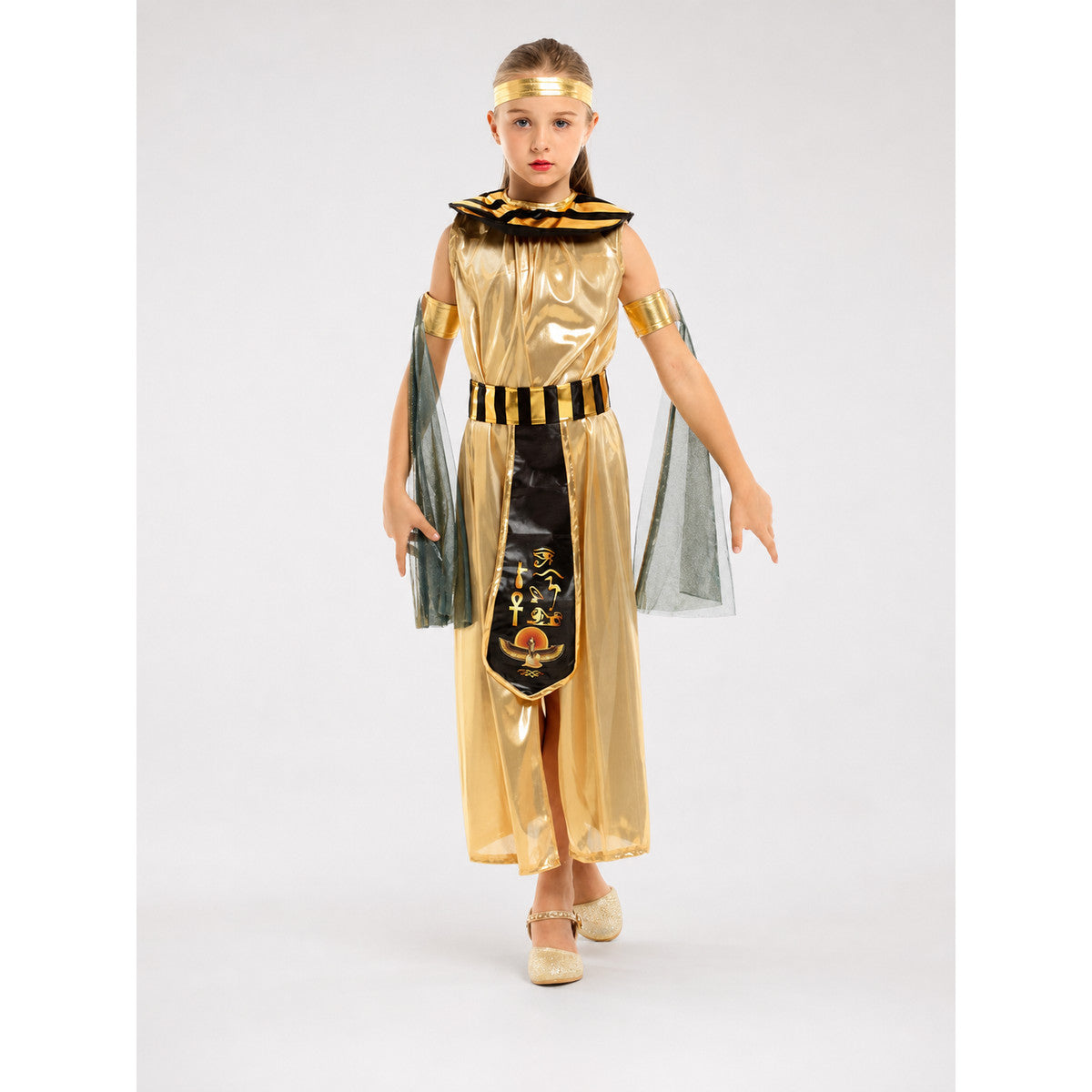 Egyptian Party Costume with Accessories on-model view