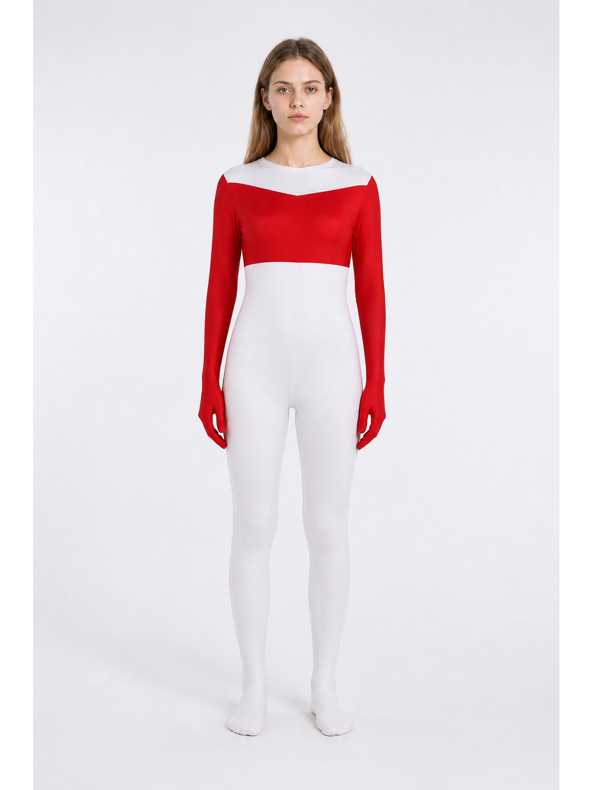 Red and White Cartoon Character Jumpsuit main product view
