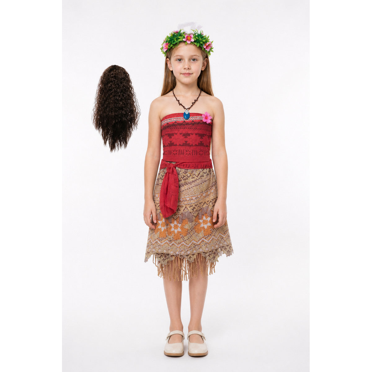 Moana Costume with Skirt and Accessories for Parties main product view