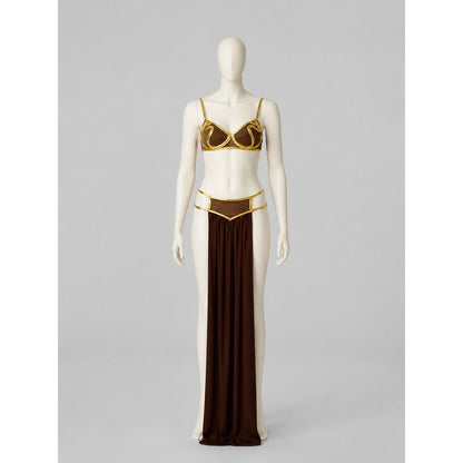Cleopatra Costume, Gold Embellishments, Open Top, S-XXXL