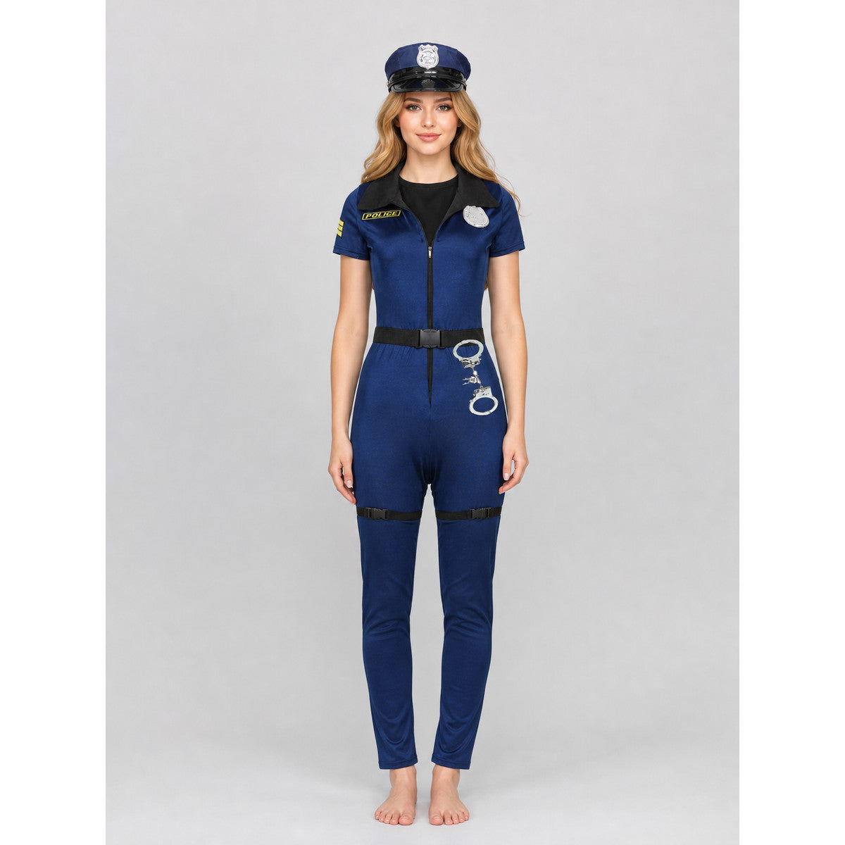 Police Costume for Cosplay, Jumpsuit and Hat