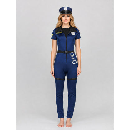 Police Costume for Cosplay, Jumpsuit and Hat