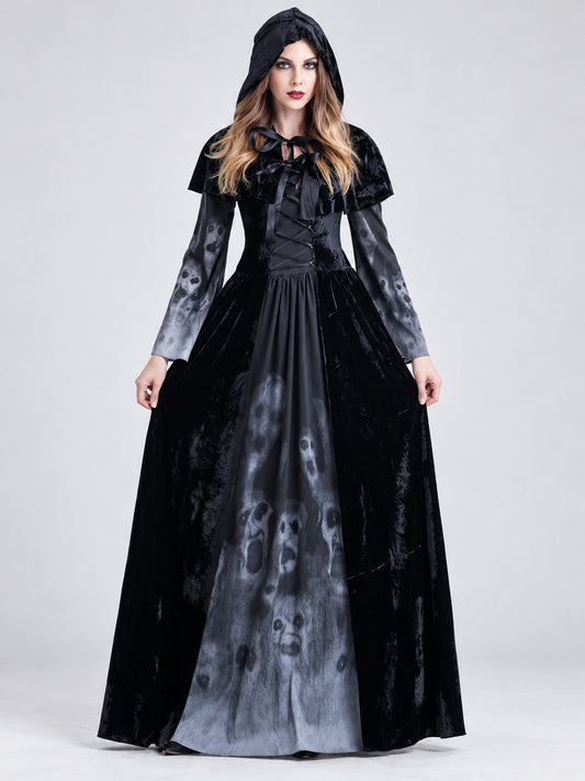 Vampire Costume: Black Hooded Dress