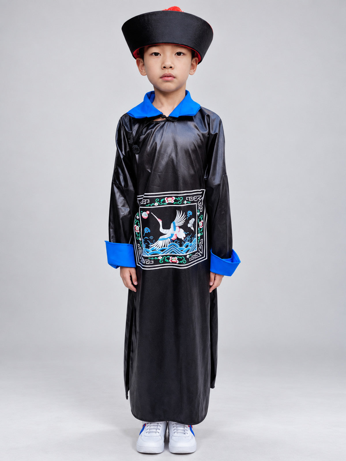 Kids' Carnival Costume with Black Robe and Hat