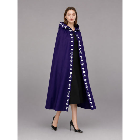 Purple Hooded Carnival Cloak