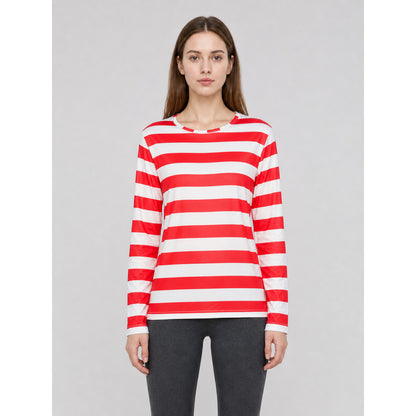 Wally Cosplay Costume in Red and White Stripes