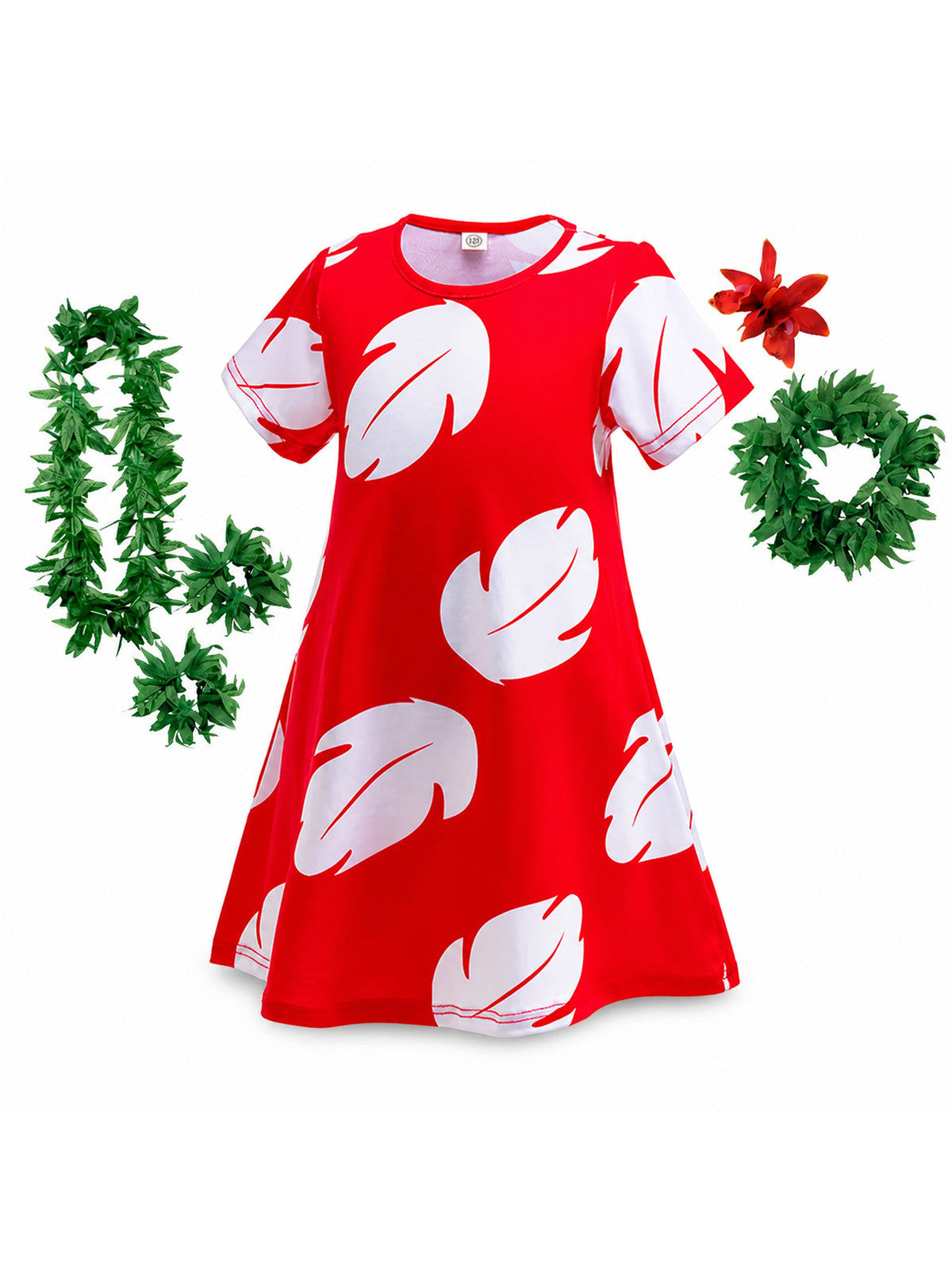 Experiment 626 Lilo Role Play Dress Hawaii Costume Children Red Frock Featured main product view