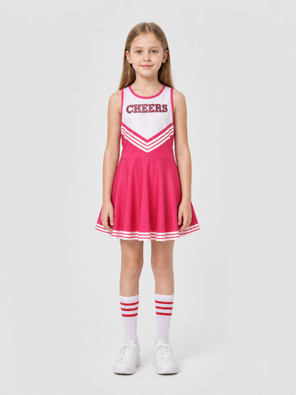 Sleeveless Cheerleading Stage Dress on-model view