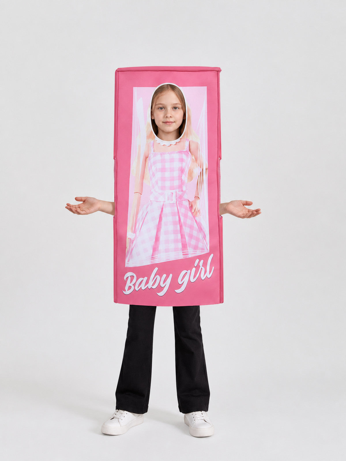 Barbie Carnival Costume in the Shape of a Gift Box on-model view