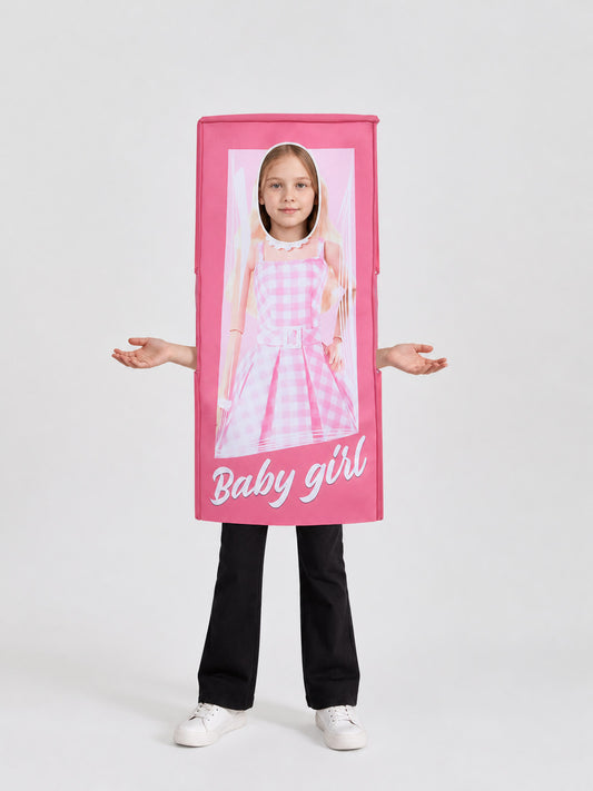 Barbie Carnival Costume in the Shape of a Gift Box on-model view