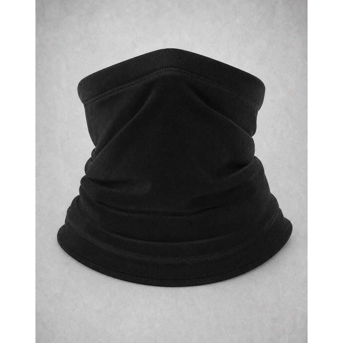 2pcs Hooded Cape and Tube Mask Set, Black Wide Shoulder Draped Style