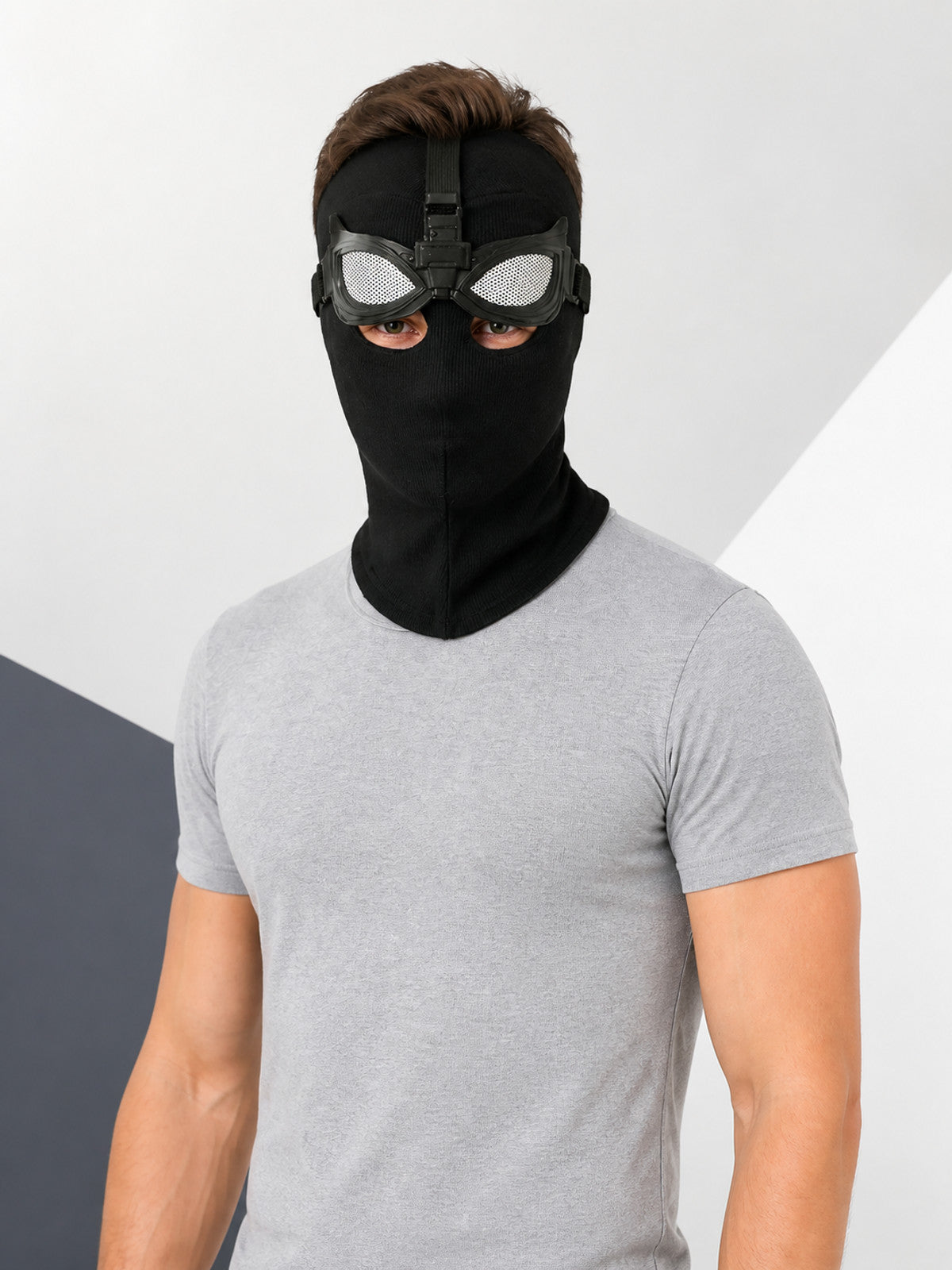 Black Carnival Mask with Spider Eyes