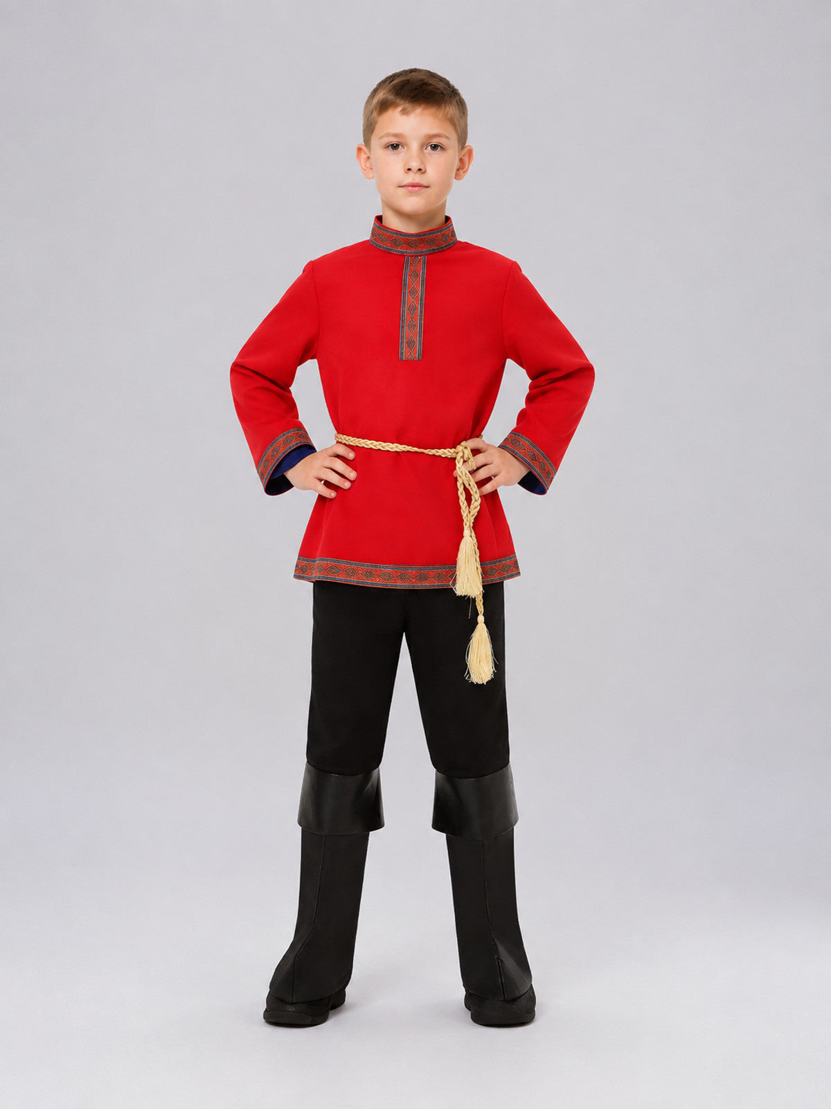Children’s Stage Costume with Tunic and Belt on-model view