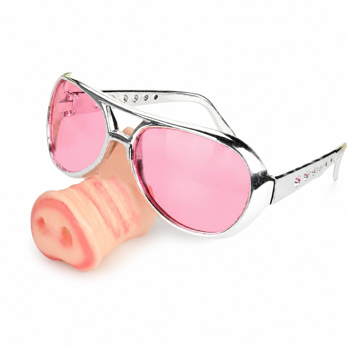 5 Colors Halloween Funny Pig Big Nose Glasses Cosplay Costumes Accessories Festival Party Prank Props Eyewear for Adults Kids