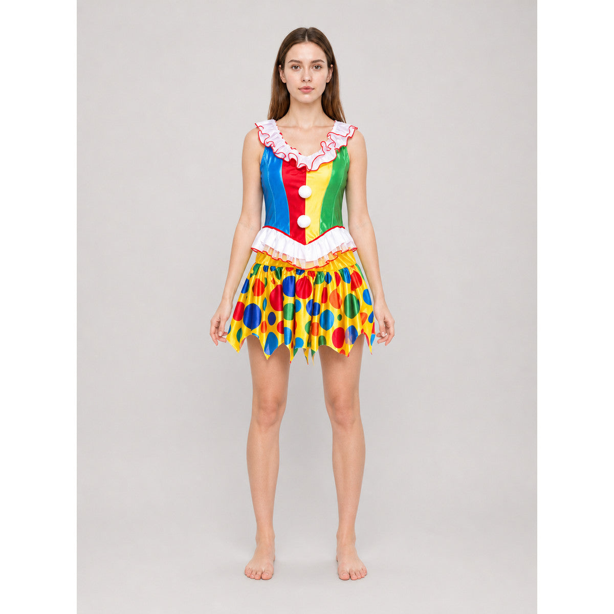 Bright Clown Costume for Parties and Carnivals