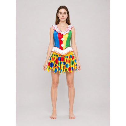 Bright Clown Costume for Parties and Carnivals