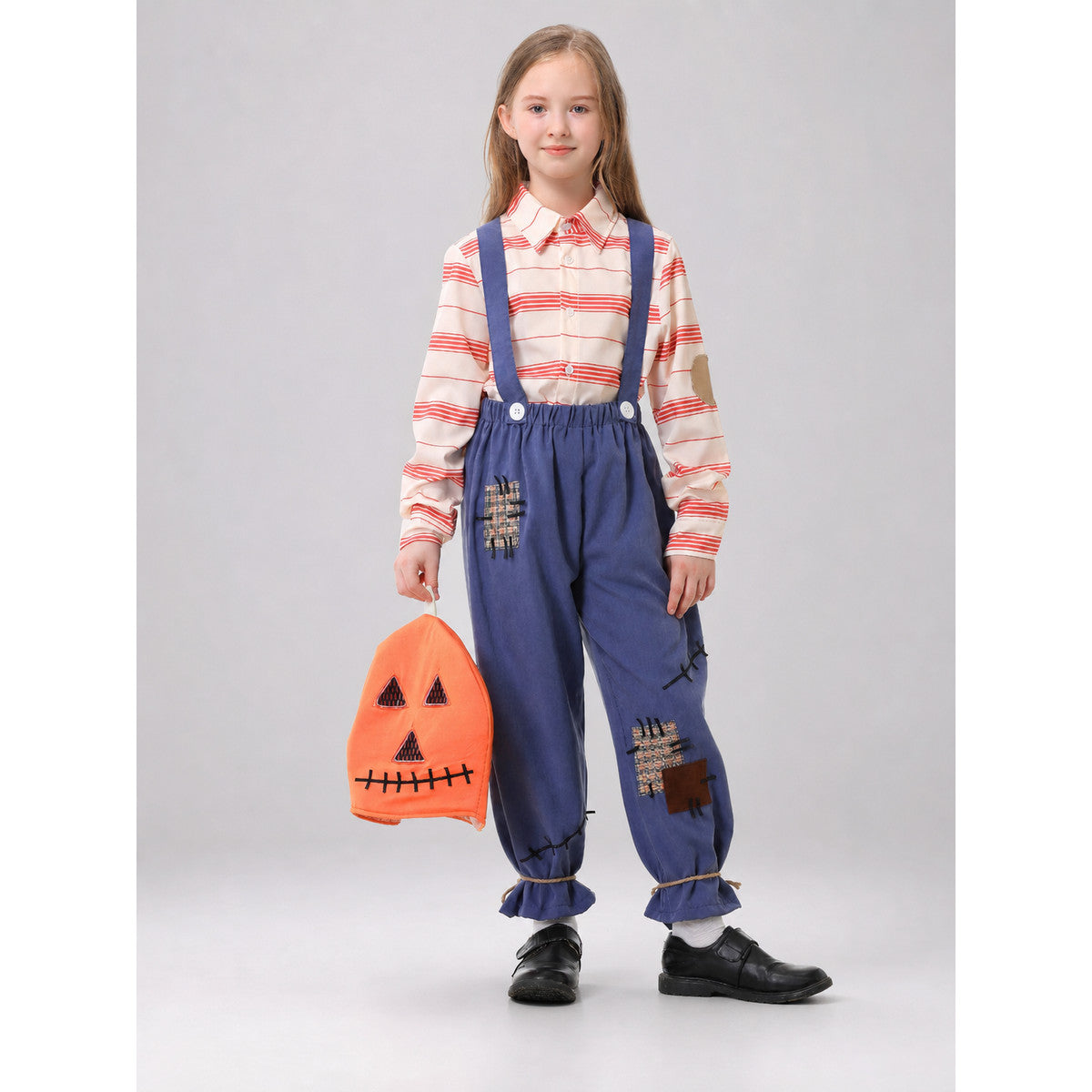 Pumpkin Scarecrow Carnival Costume, Patchwork Style