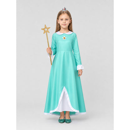 Rosalina Princess Dress with Brooch, Long on-model view