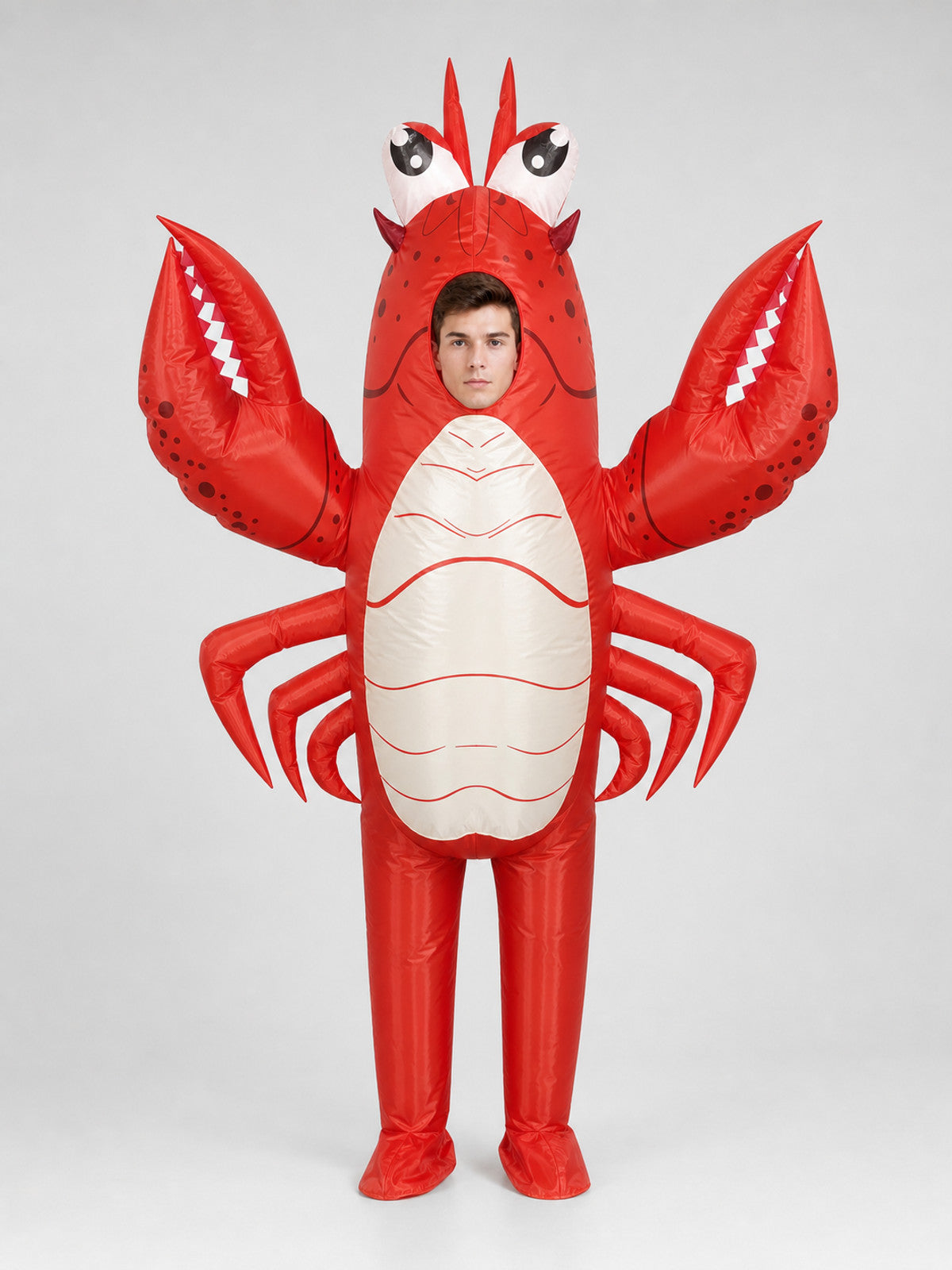 Inflatable Lobster Costume with Claws for Parties front view