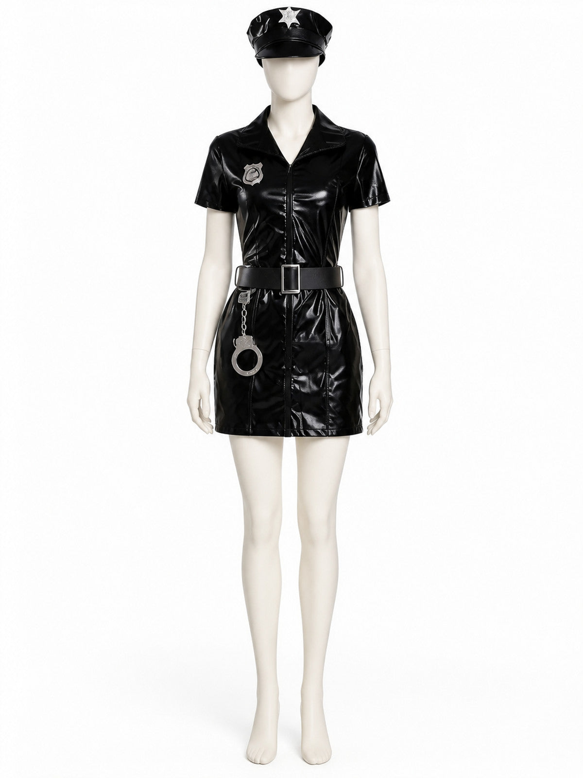 Police Jumpsuit with Cap, Belt, and Handcuffs main product view