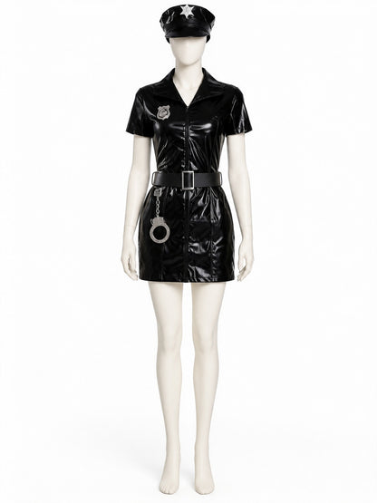Police Jumpsuit with Cap, Belt, and Handcuffs main product view