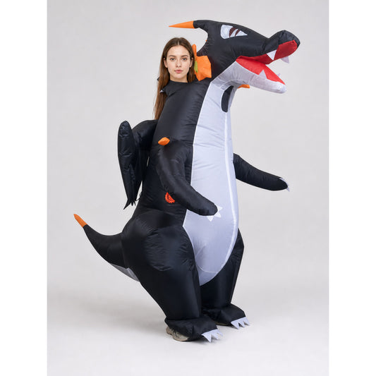 Inflatable Dragon Figure for Halloween and Parties on-model view