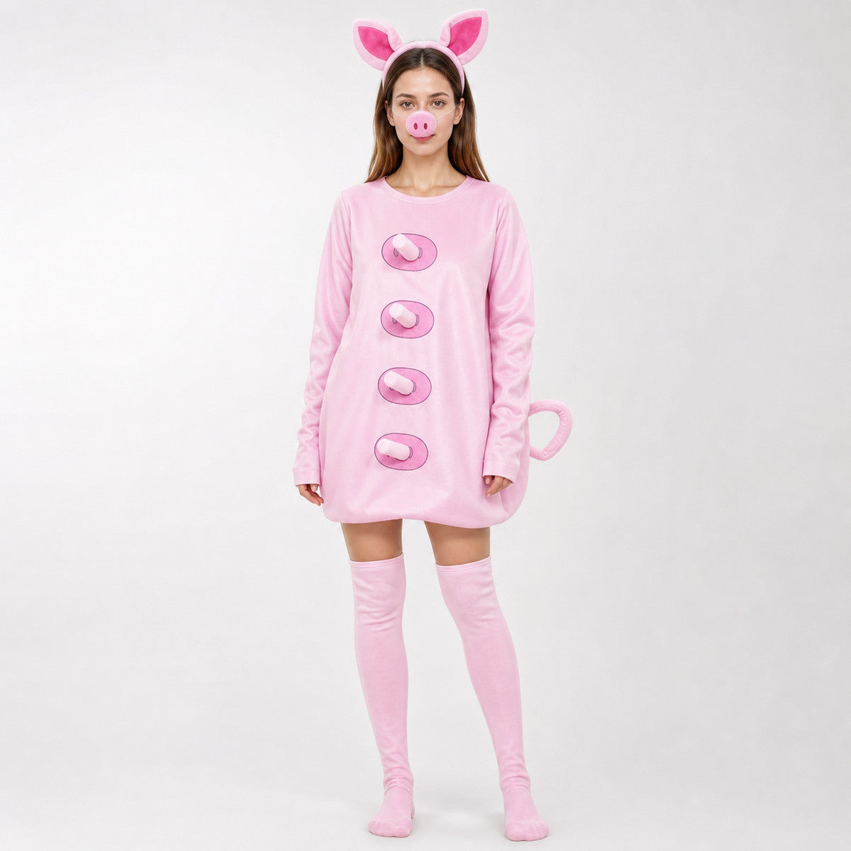 Adult Pink Pig Costume