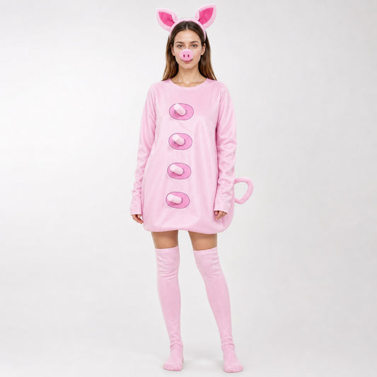 Adult Pink Pig Costume