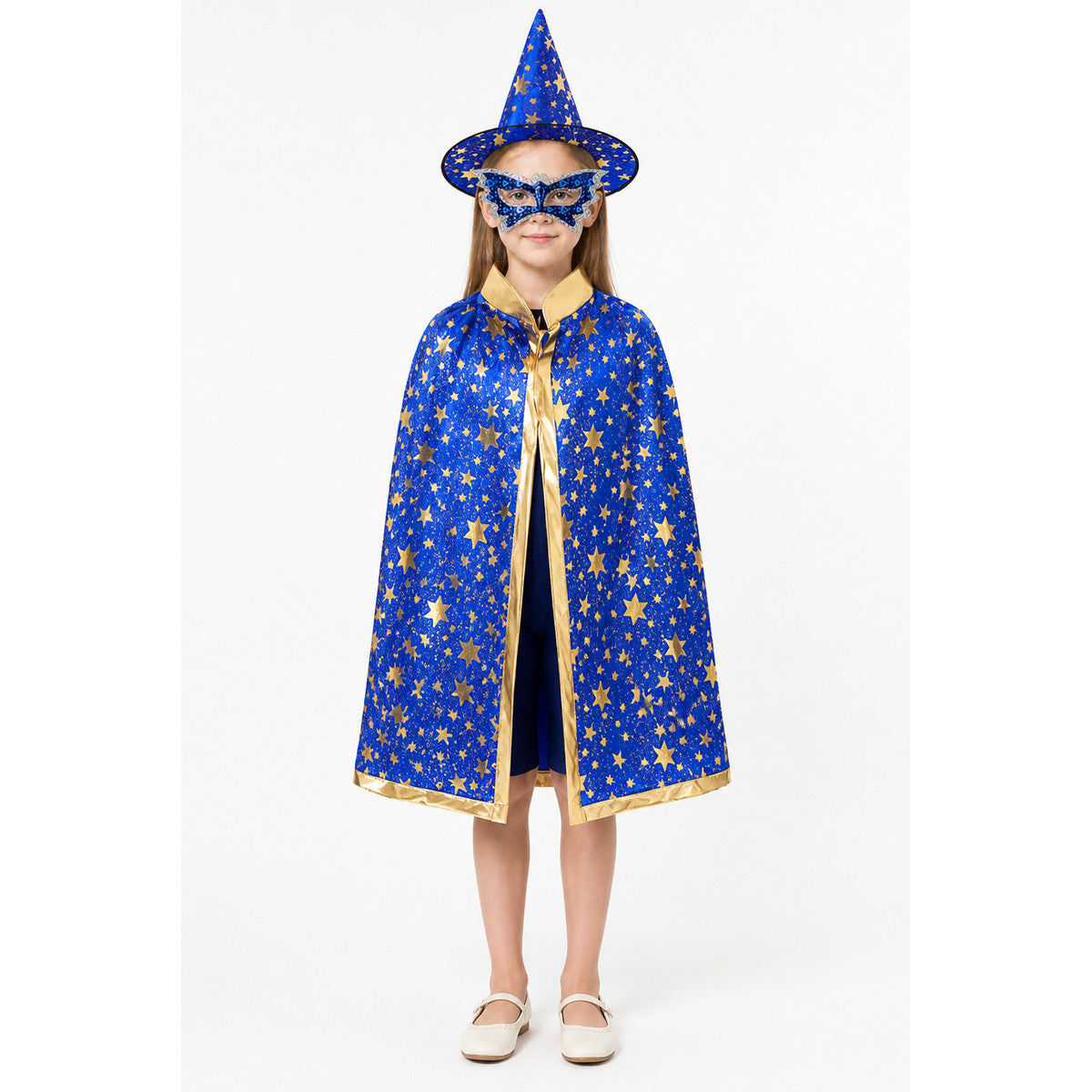 Magical Carnival Costume with Cape, Hat, and Mask main product view